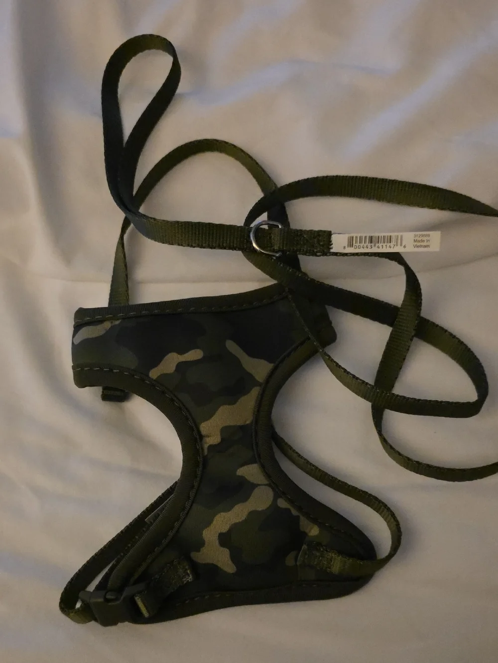Bond & Co Olive Camo Green Cat Harness and Leash Set Neck Size 8-12 Inch